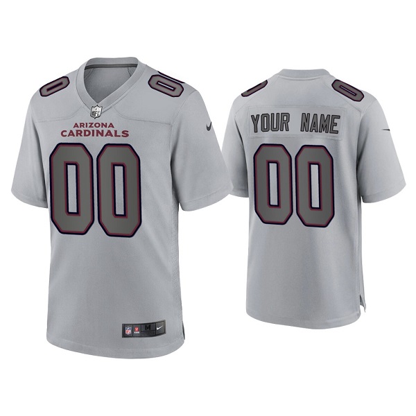 Men's Arizona Cardinals Active Player Custom Gray Atmosphere Fashion Stitched Game Jersey